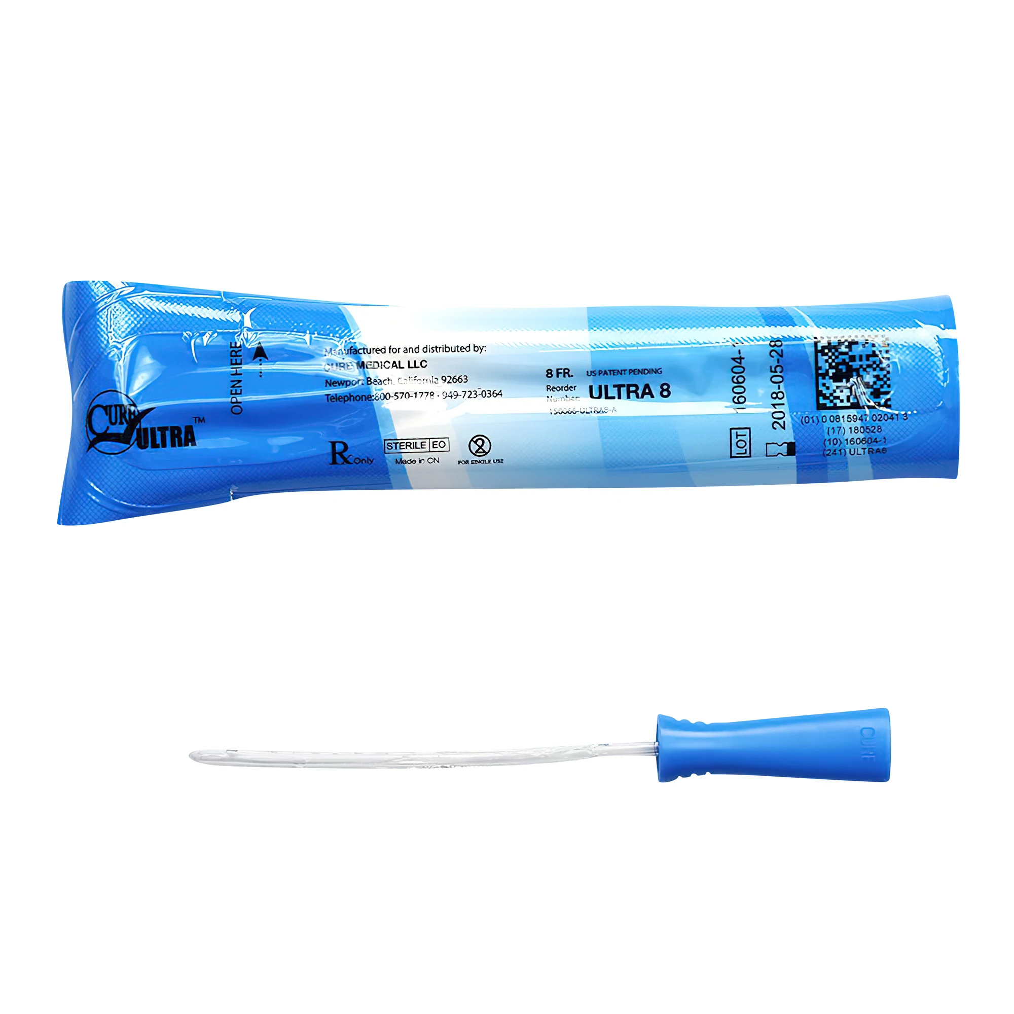 he sterile, single-use Hydrophilic Cure Catheter® features polished eyelets. It hydrates within the package for mess-free  use