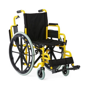 Swing-back arms with arm release and padded andupholstered armrests make this one of the most comfortable pediatric wheelchairs on the market.