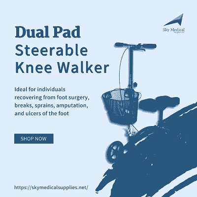 dual pad knee scooter