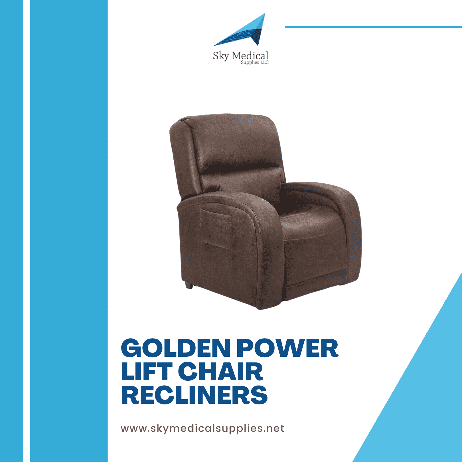 PR 761 Golden Technologies EZ Sleeper Lift Chair Recliner with MaxiComfort 