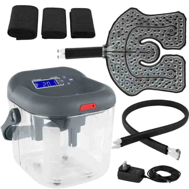 The Vive Health Ice Therapy Machine is ideal and convenient cold therapy unit that works to reduce swelling, pain, stiffness, and swelling caused by surgery,