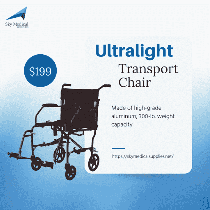 medline transport wheelchair ultra lightweight